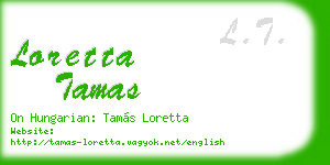 loretta tamas business card