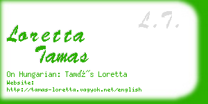 loretta tamas business card